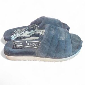 Koolaburra Plush Gray Slide Slippers